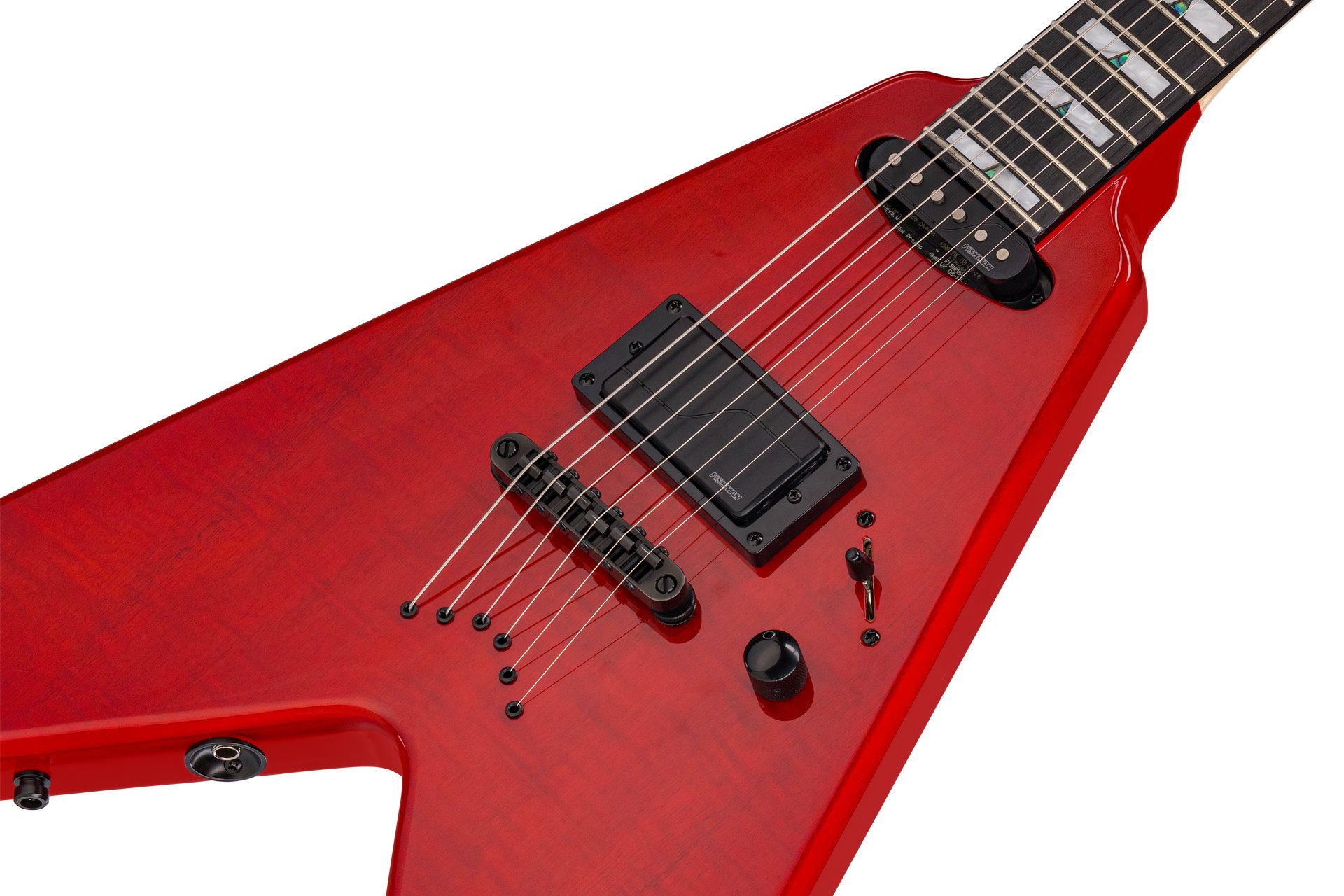 Artist Line Breaker WH-1- Majesty Red Blackburst Transparent High Polish E-Gitarre